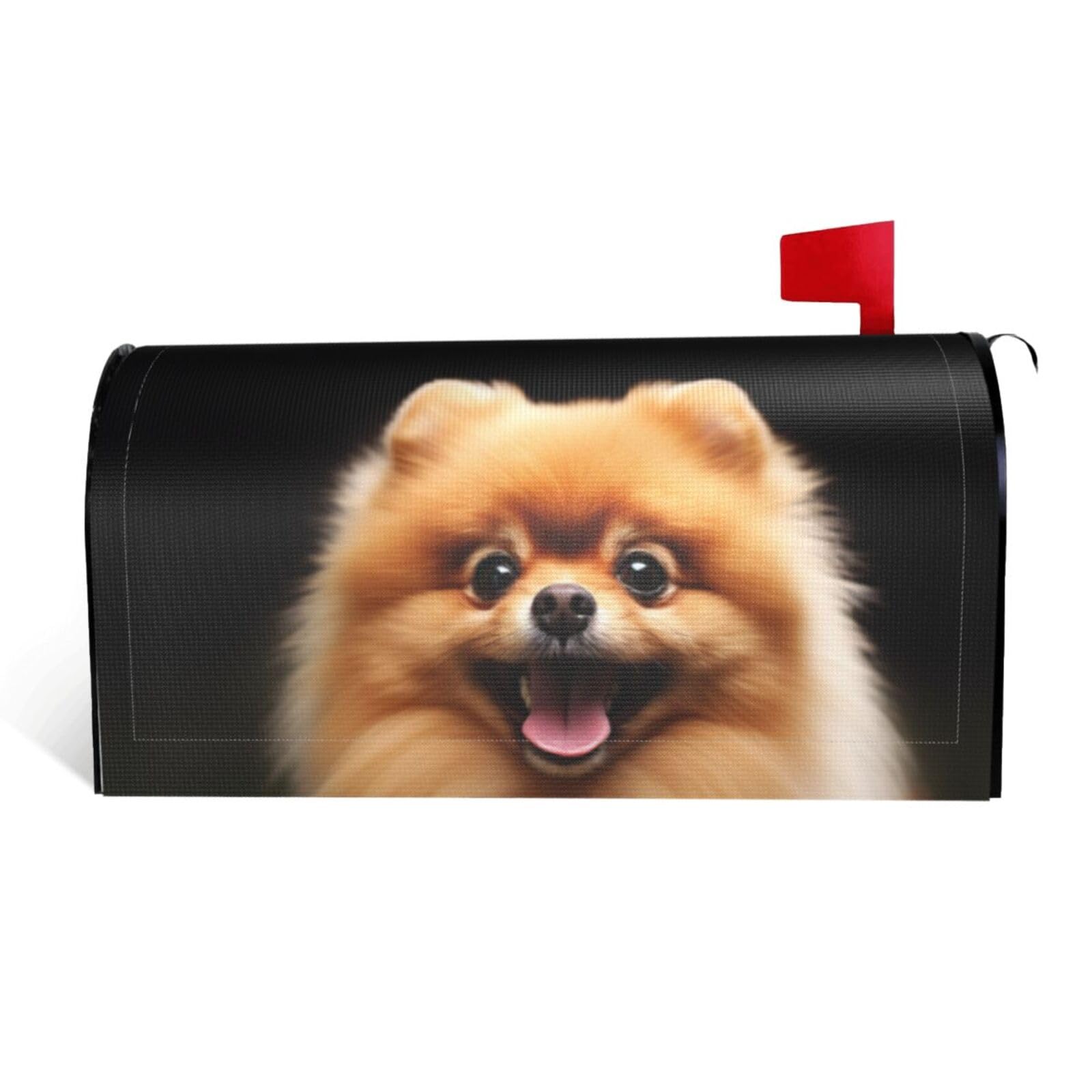 Pomeranian Mailbox Covers Magnetic Standard Size 21x18 in, Decorative Post Letter Box Cover Waterproof Mailbox Wraps Outdoor Post Wraps for Garden Yard Home Decor