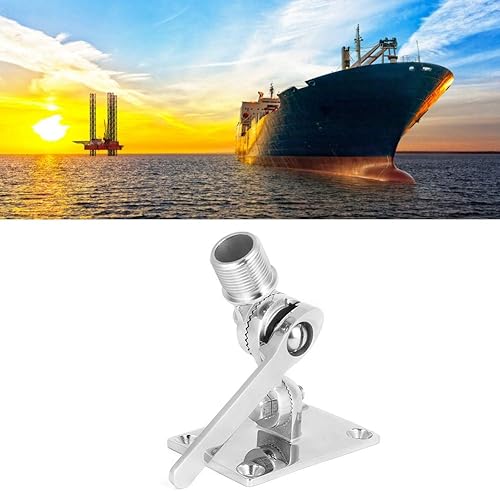 Miniatura 3 de Soporte de antena VHF 10 Uds. - Soporte de montaje de antena de acero inoxidable VHF marino Talkie Antena Soporte de base ajustable