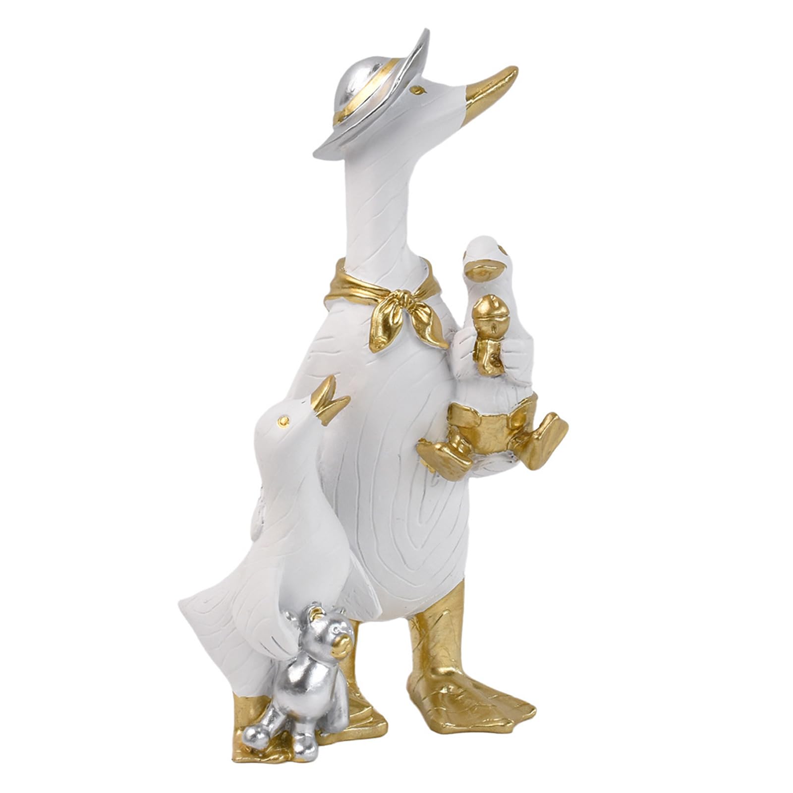 Plcpdm C Bird Statue Home Decor Accent With Freestanding Placement, Avian Inspired Resin Display Piece For Mantel Table Or Foyer Ducks Statues Animal Sculptures Ornament Ducks Figurine Bird Shelf Ornament Room