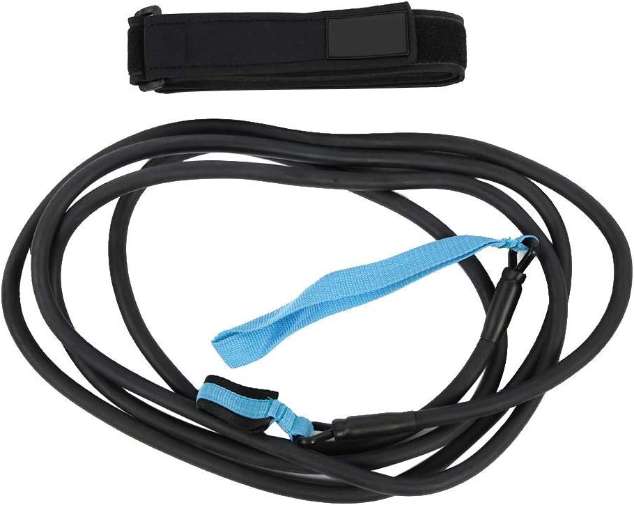 Swim Training Belt, Keenso 4m Swim Belt Swimming Exerciser Traction Leash Rope Pool Accessories(3.5MM*13MM*4M)
