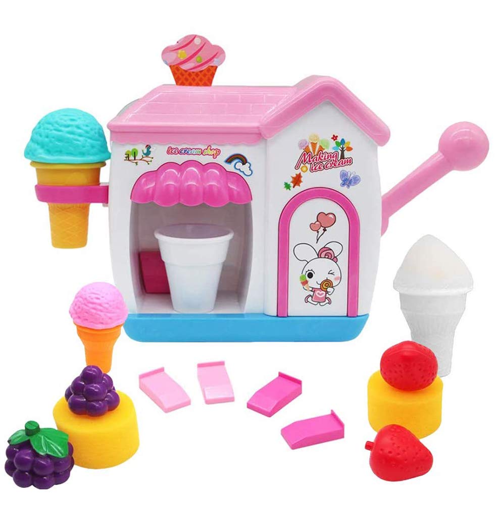 AugToy Auggie store Bath Toys Foam Maker Bathtub Ice Cream Bubble Maker Pretend Cake Food Play Set Tub Water Toys Gift for Toddlers Kids Girls Boys . 3 4 5 Year Old