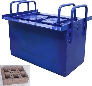 INTBUYING Concrete Brick Making Machine, Manual Hollow Soil Block Brick Forming Machine 220V, Brick Size 15.3X7.7X7.4inch(390x190x190mm)