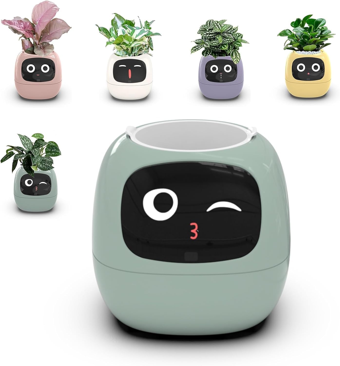 Pot de fleurs intelligent haut de gamme avec écran LCD et suivi par application