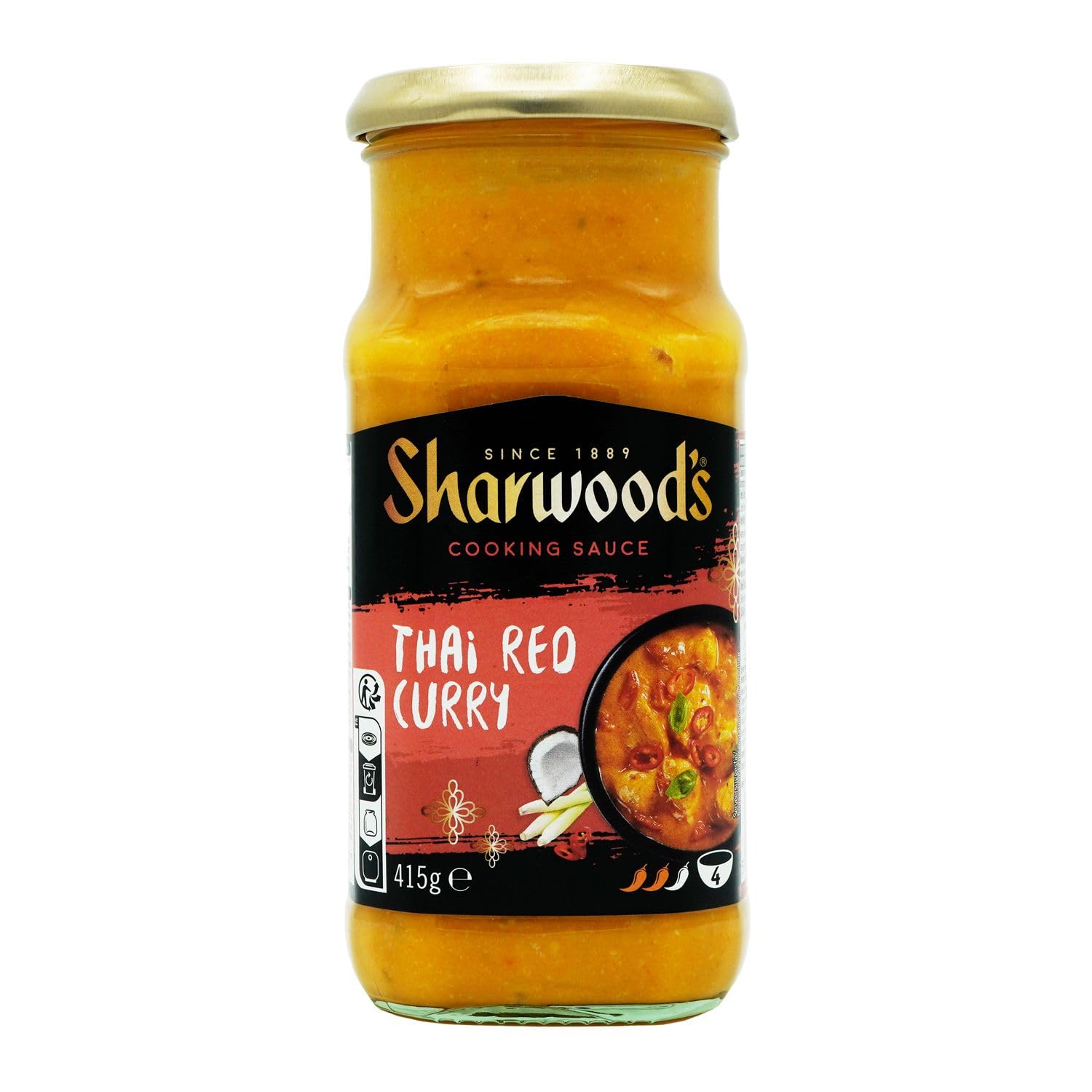 SHARWOODS Sauce thai Curry Rouge- carton de 6 pots de 415 gr