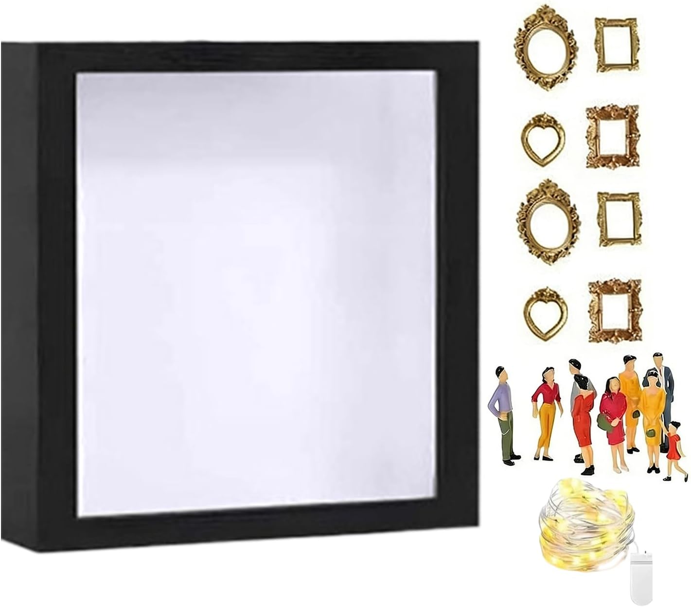 Shadow Box Frame | Family Memory Museum Silhouette Case,Display Frame Shadow Box,for Wedding Graduation Retirement Travel Birthday Holiday Housewarming