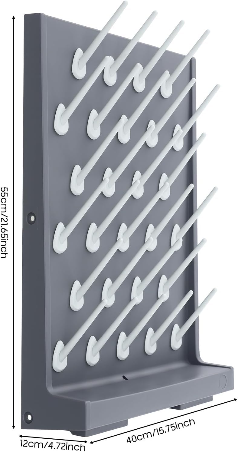 Supporto Per Asciugatura Di Provette In Vetro, 2 Supporti Da Parete Con 54 Pioli, Supporto Per Scolare Becher E Provette Da Laboratorio, Pannello Forato Per Scuola E Laboratorio, Per Utensili In