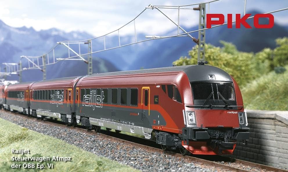 Amazon.com: Piko 57672 H0 Control Car Railjet for Track H0 Rail