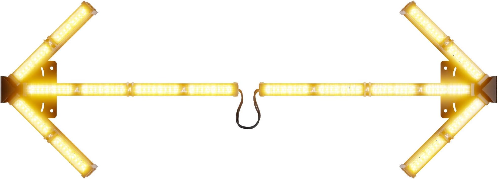 Abrams SAE Class-1 Focus 1600 Series (Amber/Amber) 384W - 128 LED Tow Truck Construction Vehicle Traffic Advisor Arrow Strobe Warning Directional Light Bar