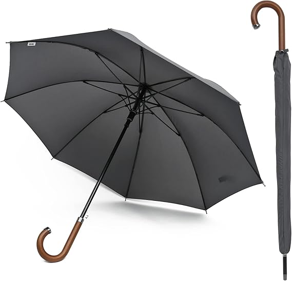 Amazon 長傘 傘 メンズ 長傘 大きい 140cm ワンタッチ 雨傘 木製ハンドル 丈夫 グラスファイバー メンズ レディース 兼用 撥水 通学 通勤 梅雨対策 自動開ステッキ傘 台風 豪雨対応 長傘 通販