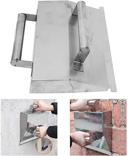 Miniatura 6 de Paleta de enlucido de acero inoxidable Doble manija Skimming acabado esquina paleta para suelo de pared techo lechada flotador herramienta