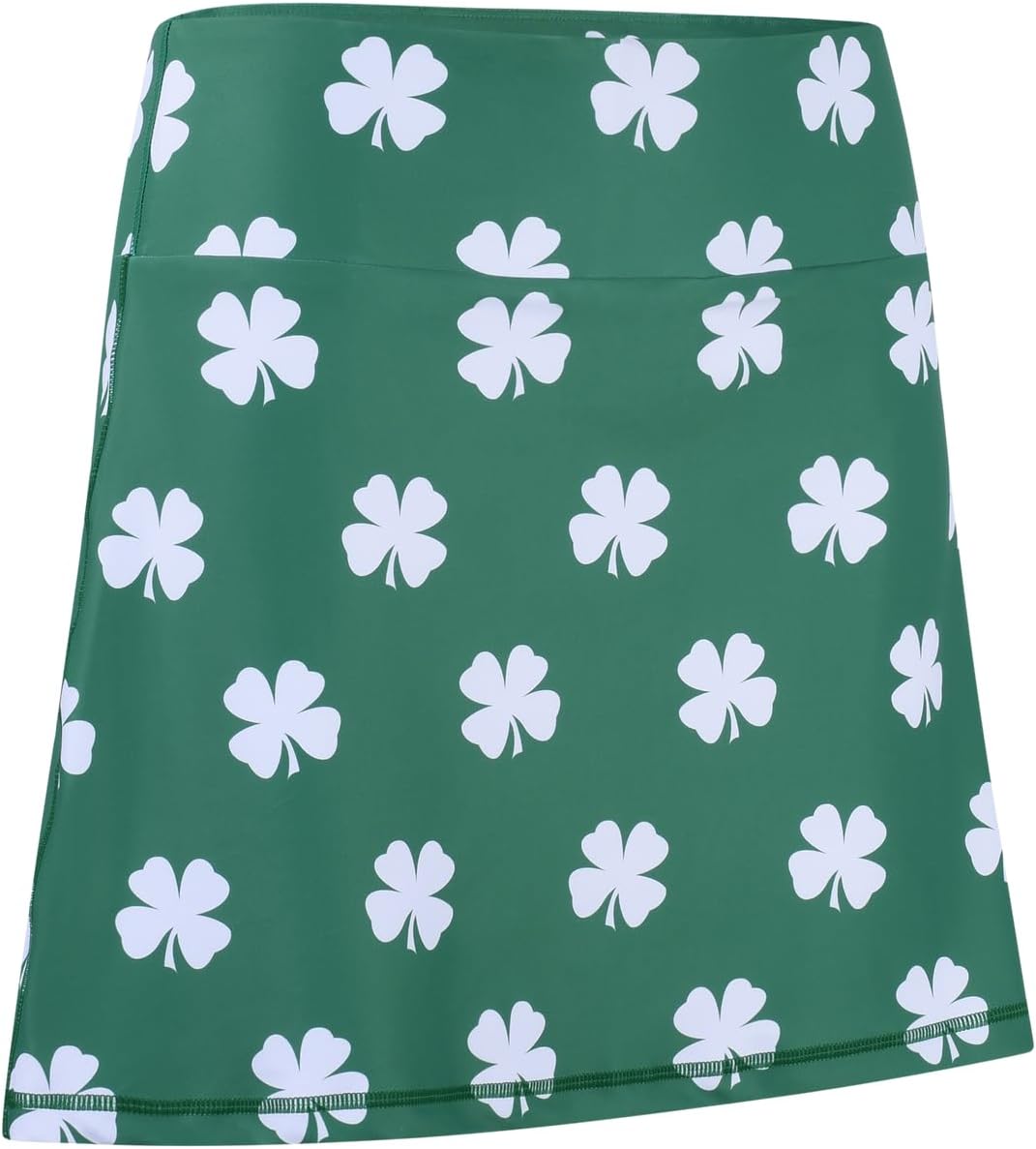 ReadyGOLF Four-Leaf Clover (White) Ladies Active Skort