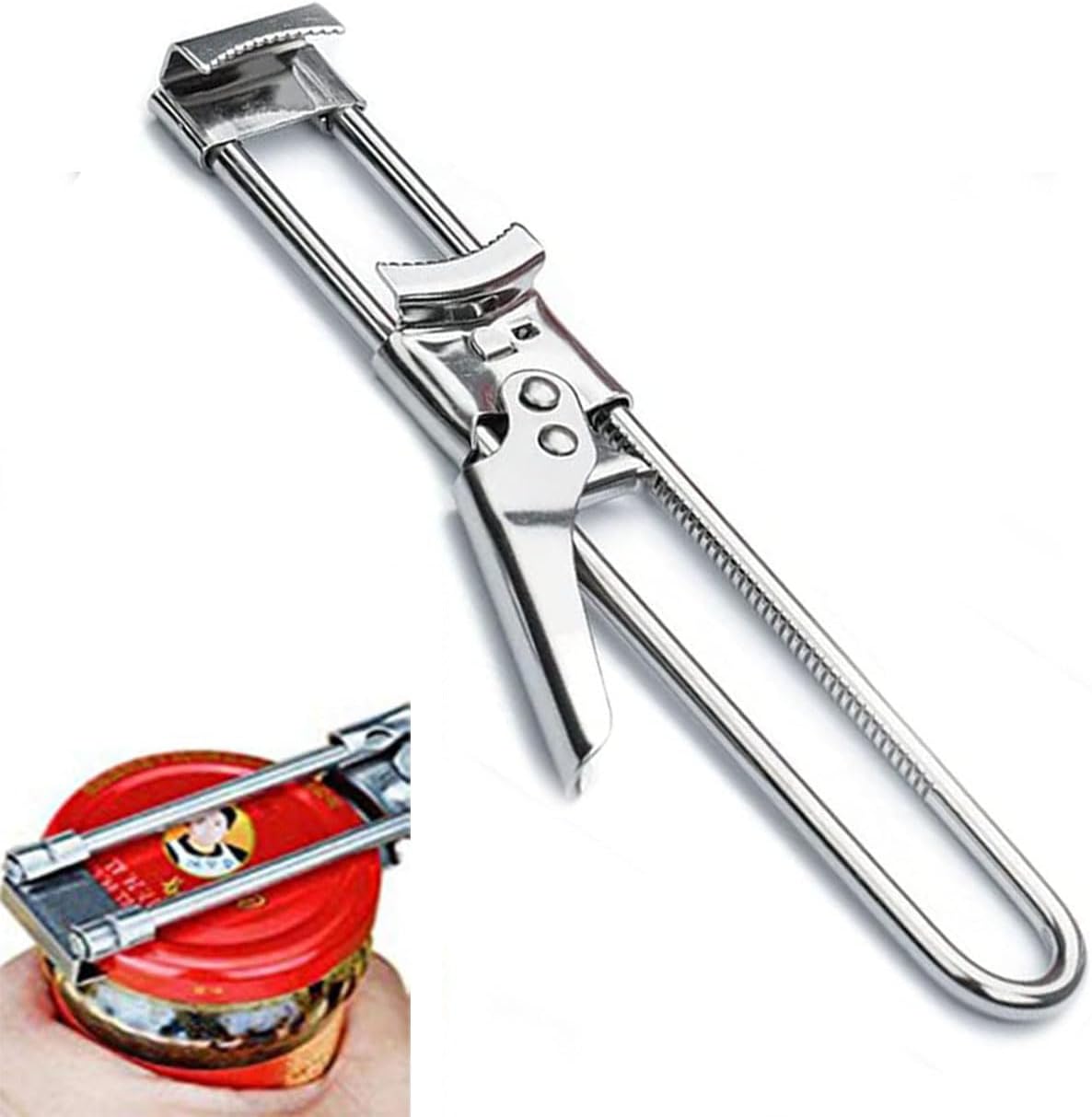Master Jar & Bottle Opener,Adjustable Multifunctional Stainless Steel Can Opener Jar Lid Gripper,Manual,Kitchen Accessories（1PCS）