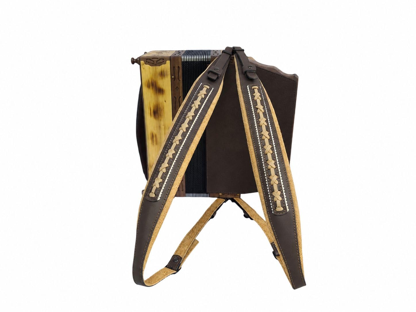 Generisch Steirische Harmonika Harmonikariemen Extravagant Beige-Vintage