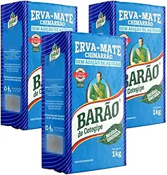 Kit Com Erva Mate Moída Grossa Barão Cotegipe Vácuo 1 kg Cada
