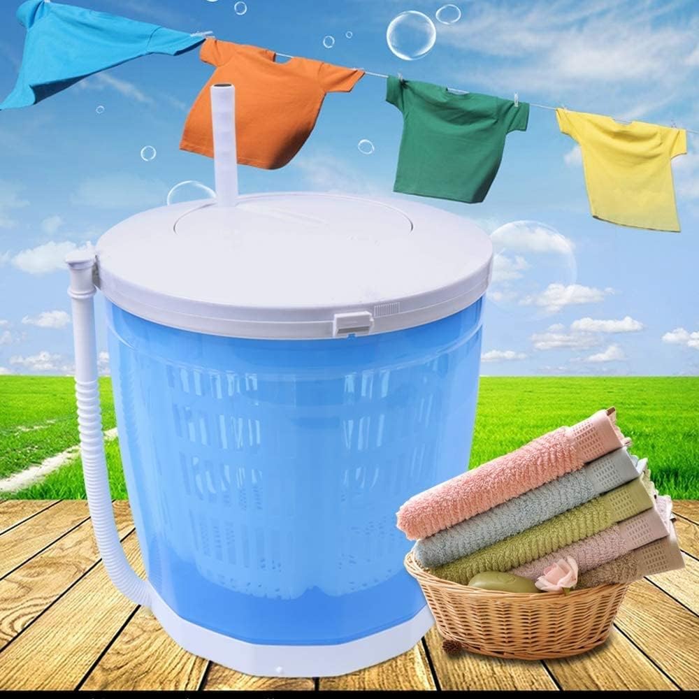 Washing Machine 2 in 1 Hand-operated Mini Compact Traveling Outdoor Compact Washer Spin Dryer for Dorms, Apartments, Camping Travelling Outdoor