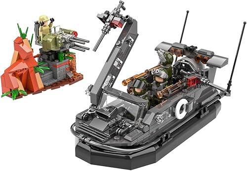 Juego de bloques de construcción de buque de guerra, incluye 4 figuras pequeñas, el juego de modelo de bloque de construcción de acorazado con