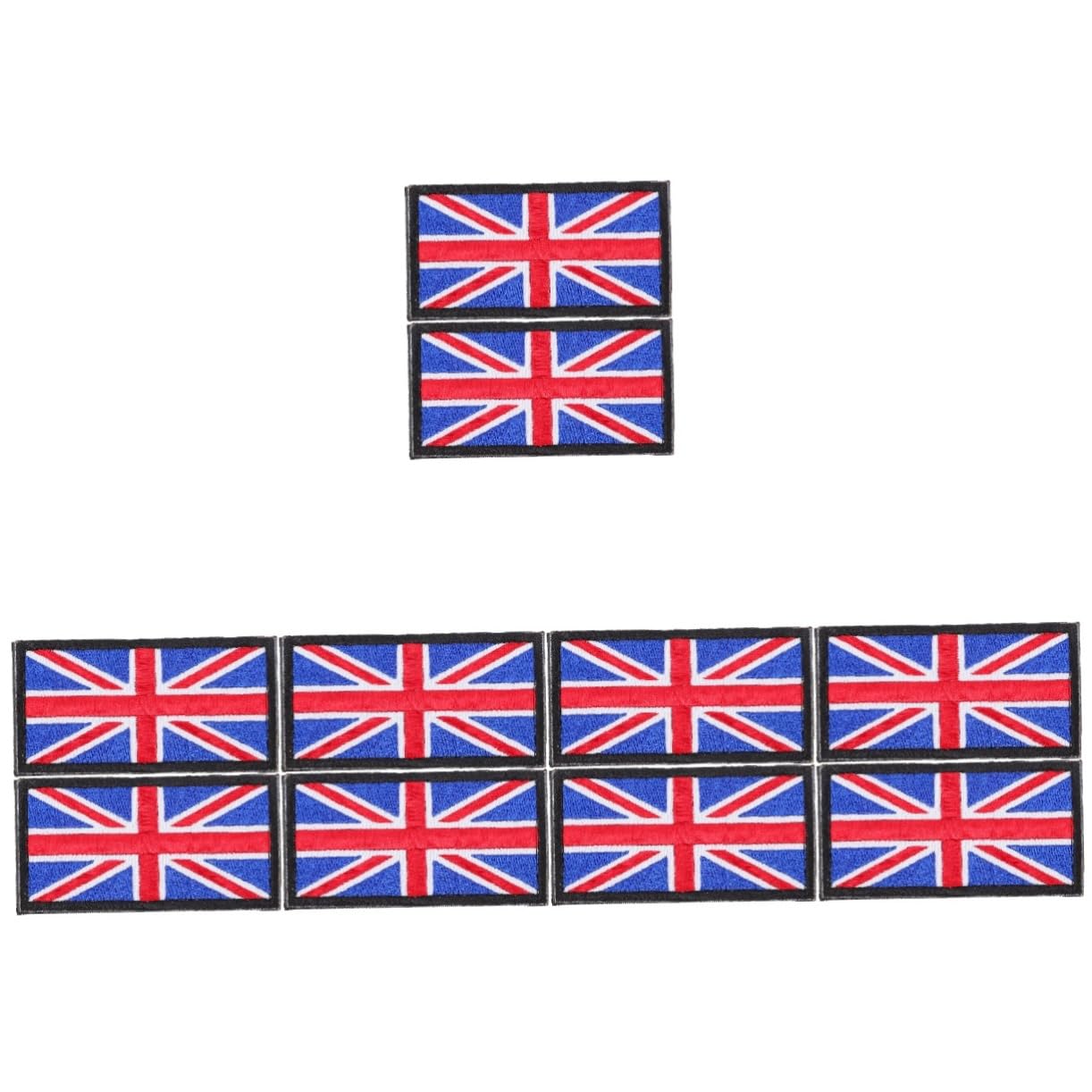 TEHAUX 10pezzi Toppe Ricamate Bandiera Del Unito Patch Termoadesive Per Abbigliamento e Accessori Per Riparazioni e Decorazioni Su Borse Cappelli e Scarpe