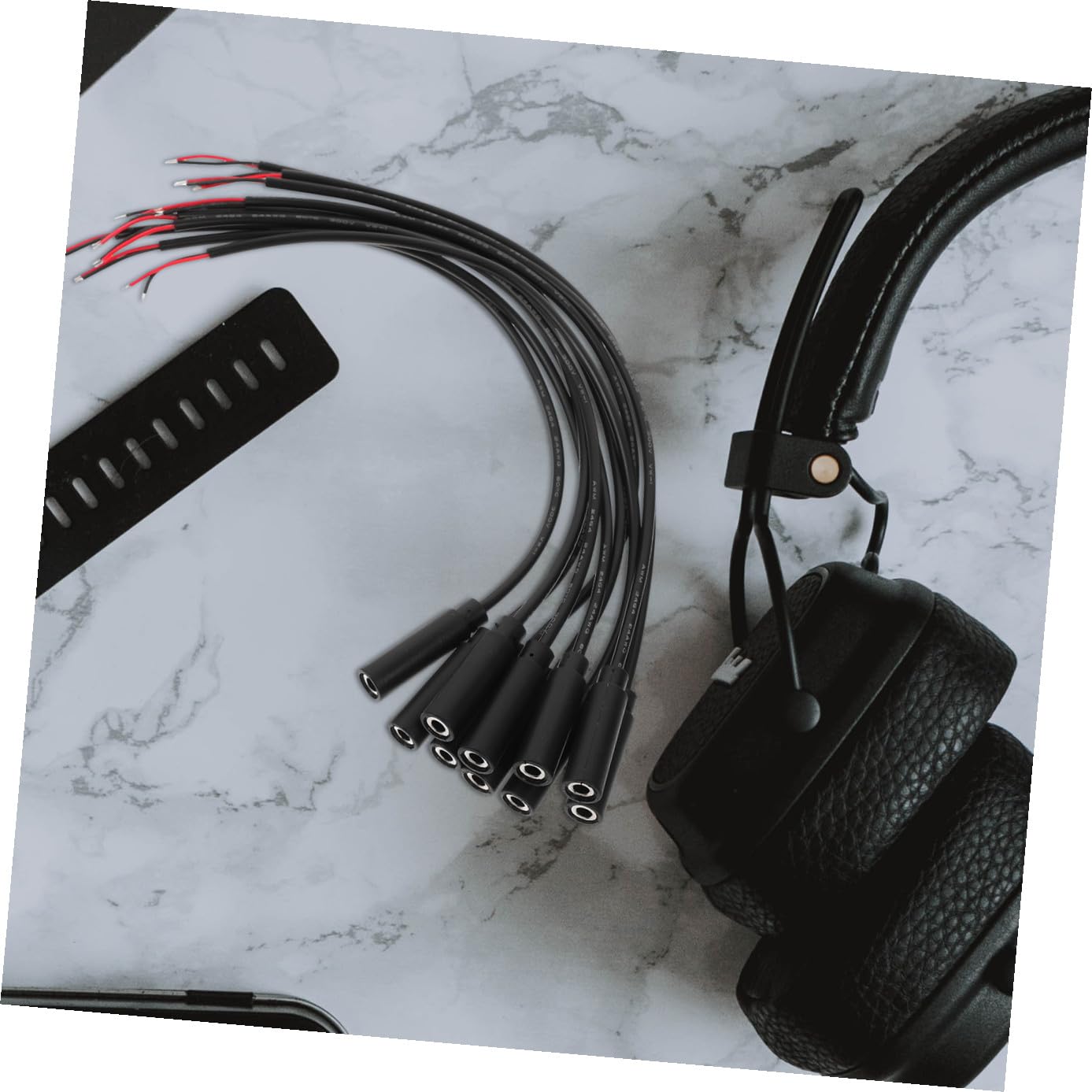 Operitacx 50 Pièces Câble Audio Mono à Fil Lot de Connecteurs Femelles pour Réparation de Casque Écouteurs et Haut Parleurs Noir