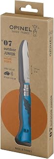 Opinel Outdoor Junior No. 07 Stainless Steel Folding Knife with Safety Rounded Tip, Integrated Whistle, Made in France