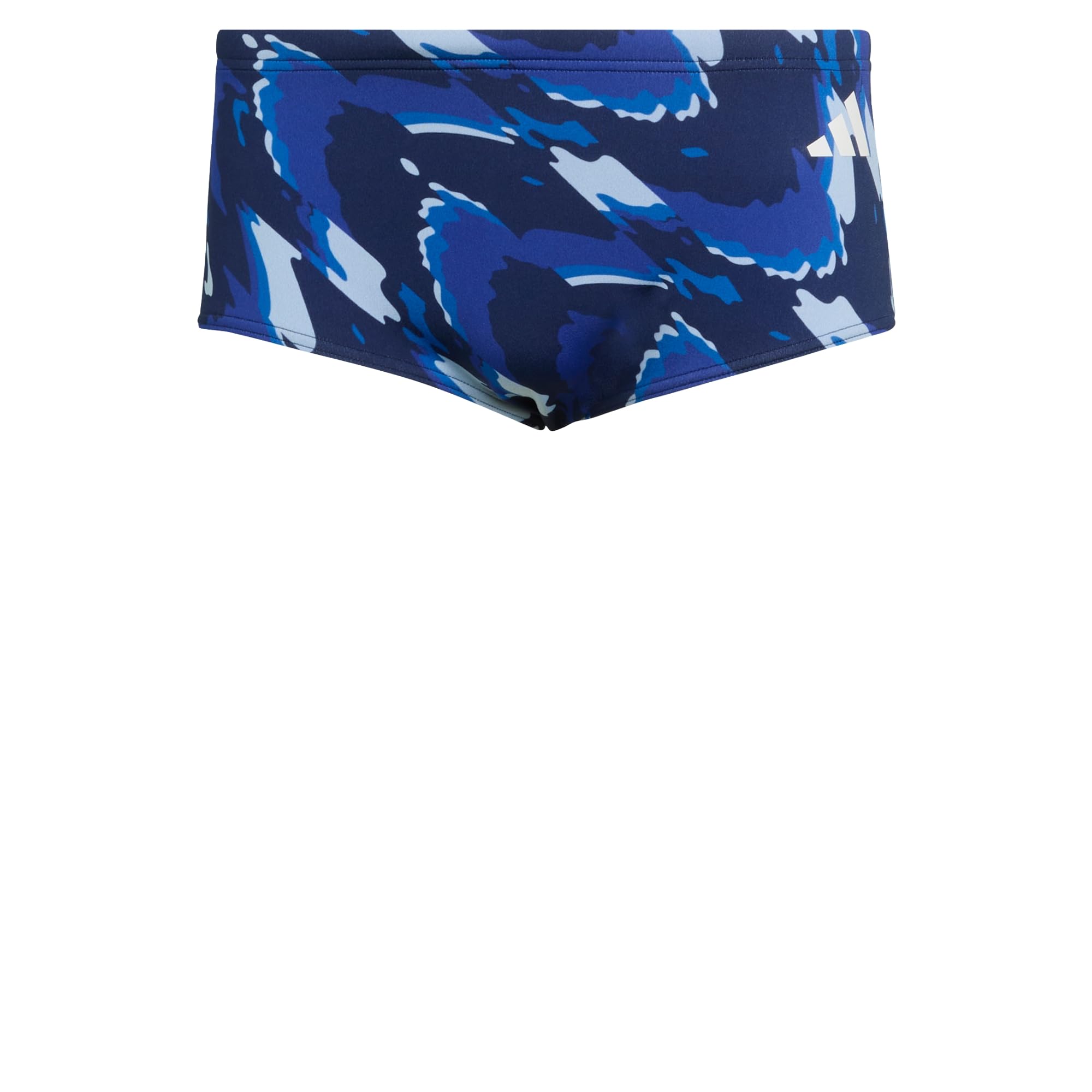 adidas Men's Ripstream Team Graphic Swim Wide Trunks Swimwear, Dark Blue/semi Lucid Blue, 36