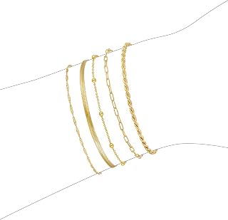 Gold Bracelets for Women, Elegant Adjustable 14K Gold Plated Bracelet for Women, Trendy Minimalist Dainty Gold Bracelet for Everyday Wear