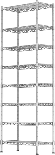 Miniatura 15 de GIOTORENT Unidades de Estantería Metálica de Pie de 5 Niveles, Estante de Alambre de Altura Ajustable Rack de Exhibición para Lavandería Baño Cocina