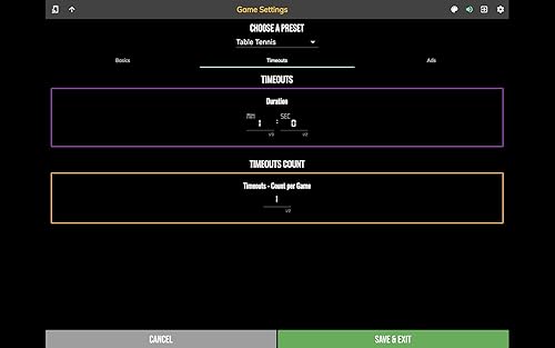 BT Table Tennis Scoreboard