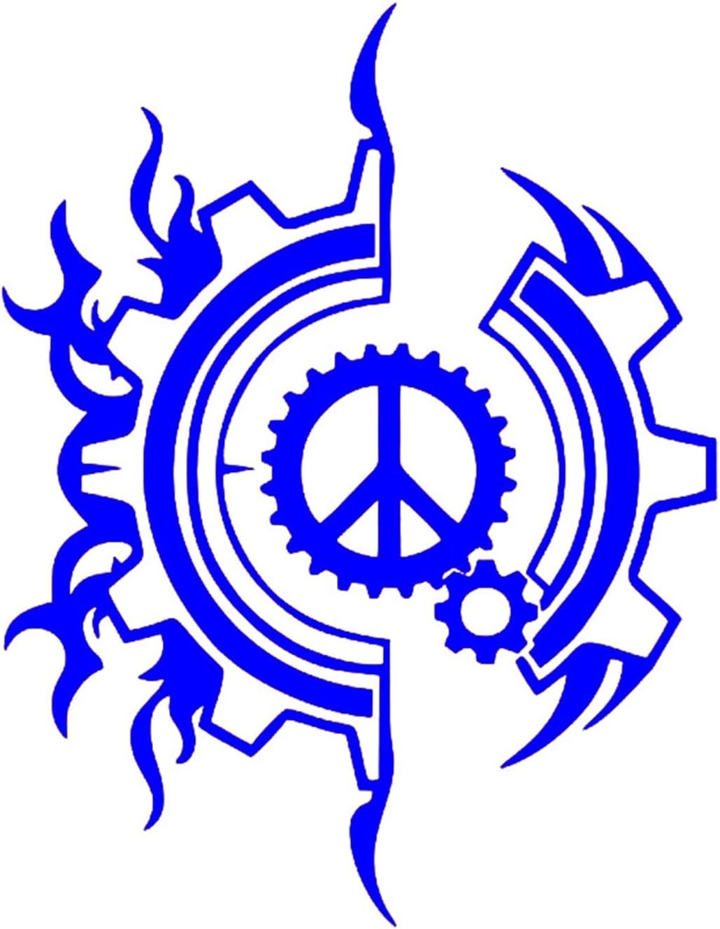 Car Stickers Vinyl Decal Steampunk Style Car Body Window Decorative Accessories Motorcycle Decorative Accessories Creativity(Blue,31x40 cm)