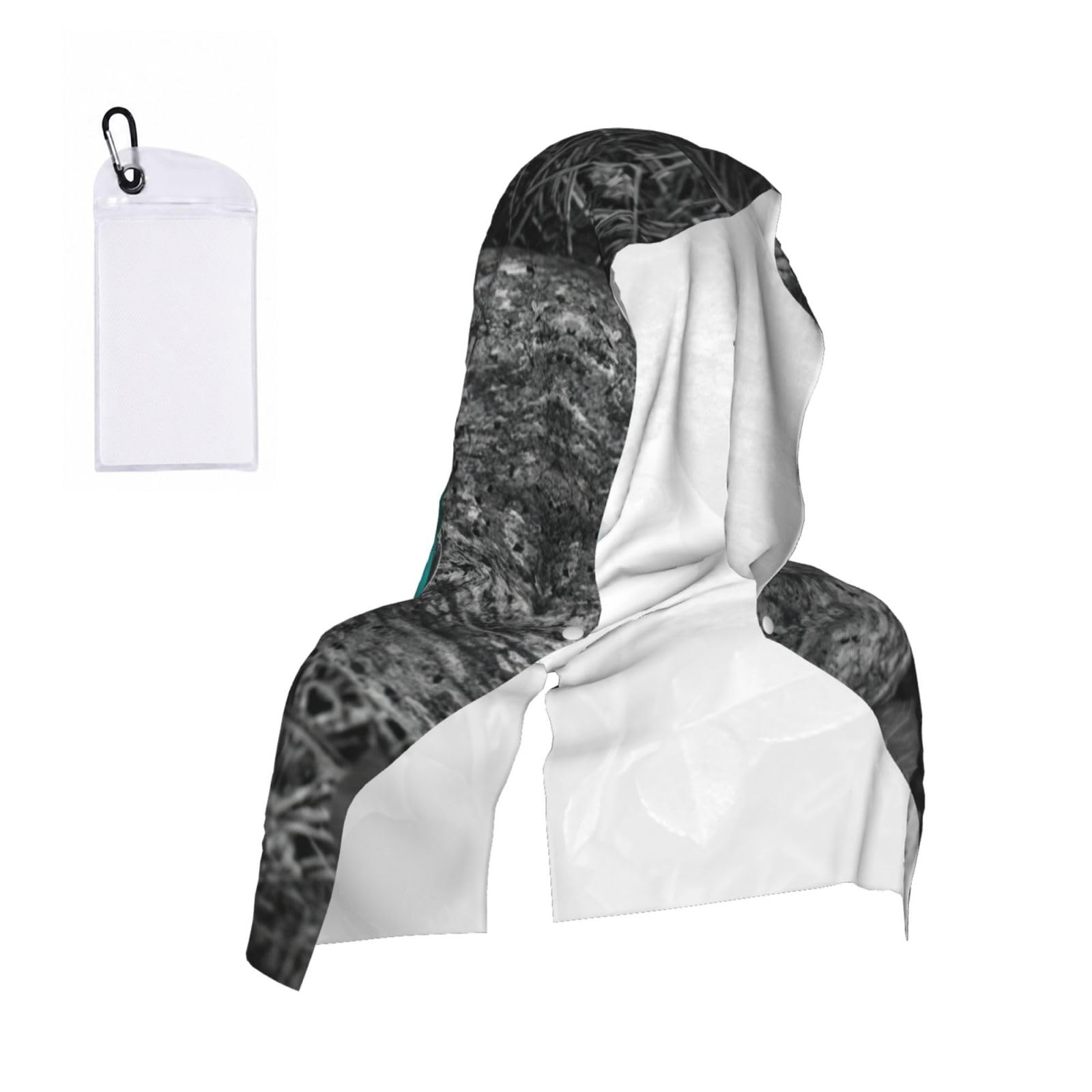 ZYJHYY Teal Gray Rose Print Unisex Swimming Towel Practical Camping Towel Skin-Friendly Cooling Towel For Workout Training