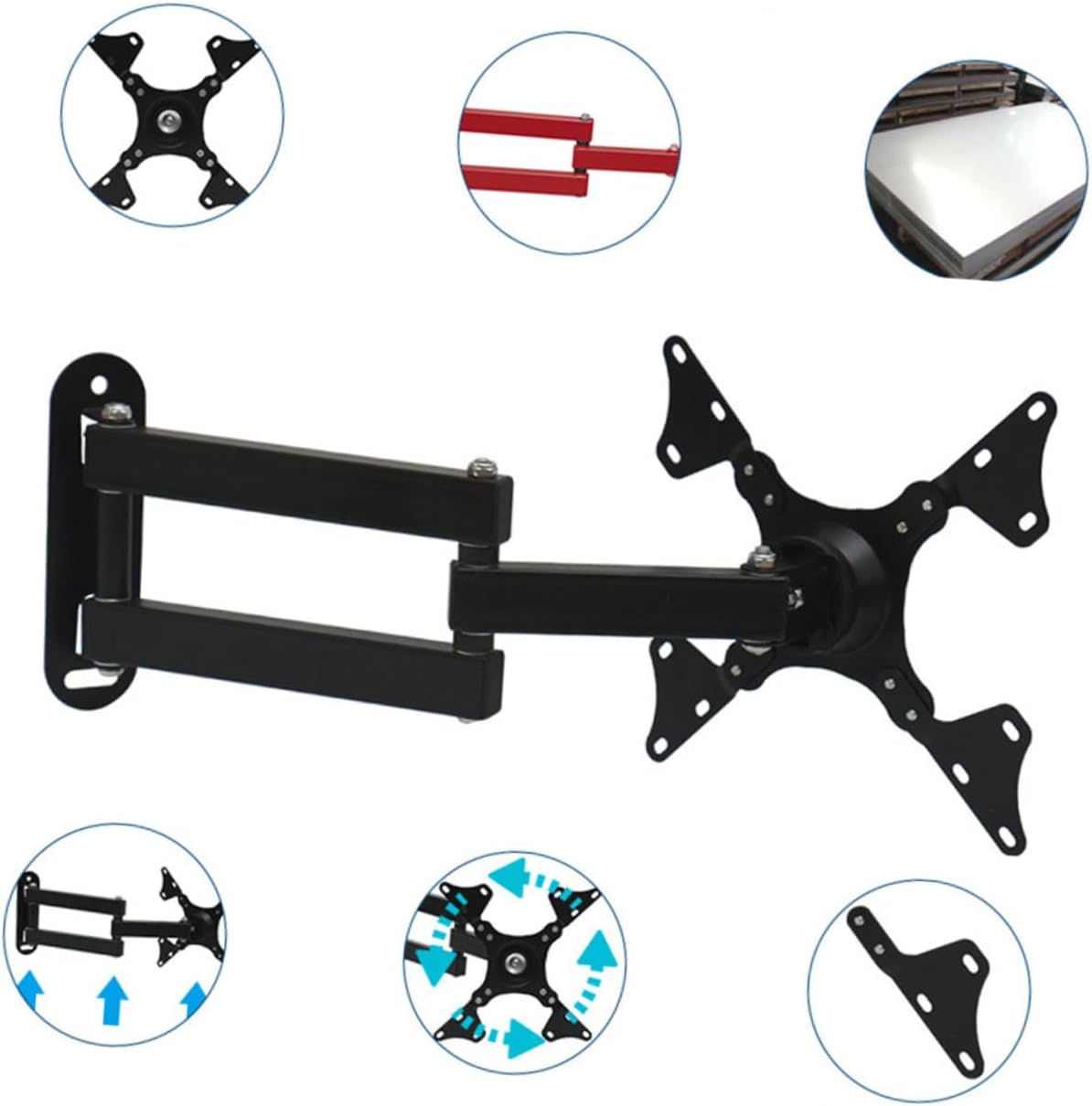 tv Stand Computer Screen Frame to Rotate Bracket Television Accessories Horizontal and Vertical Screen Wall Hanging tv mounting Brackets TV Bracket Thicken