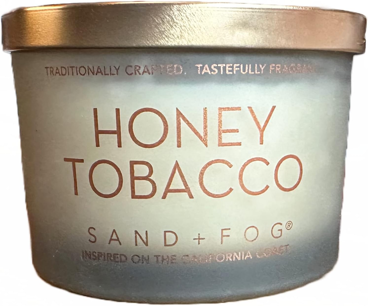 Sand + Fog Honey Tobacco Candle 12 oz. in Frosted Glass
