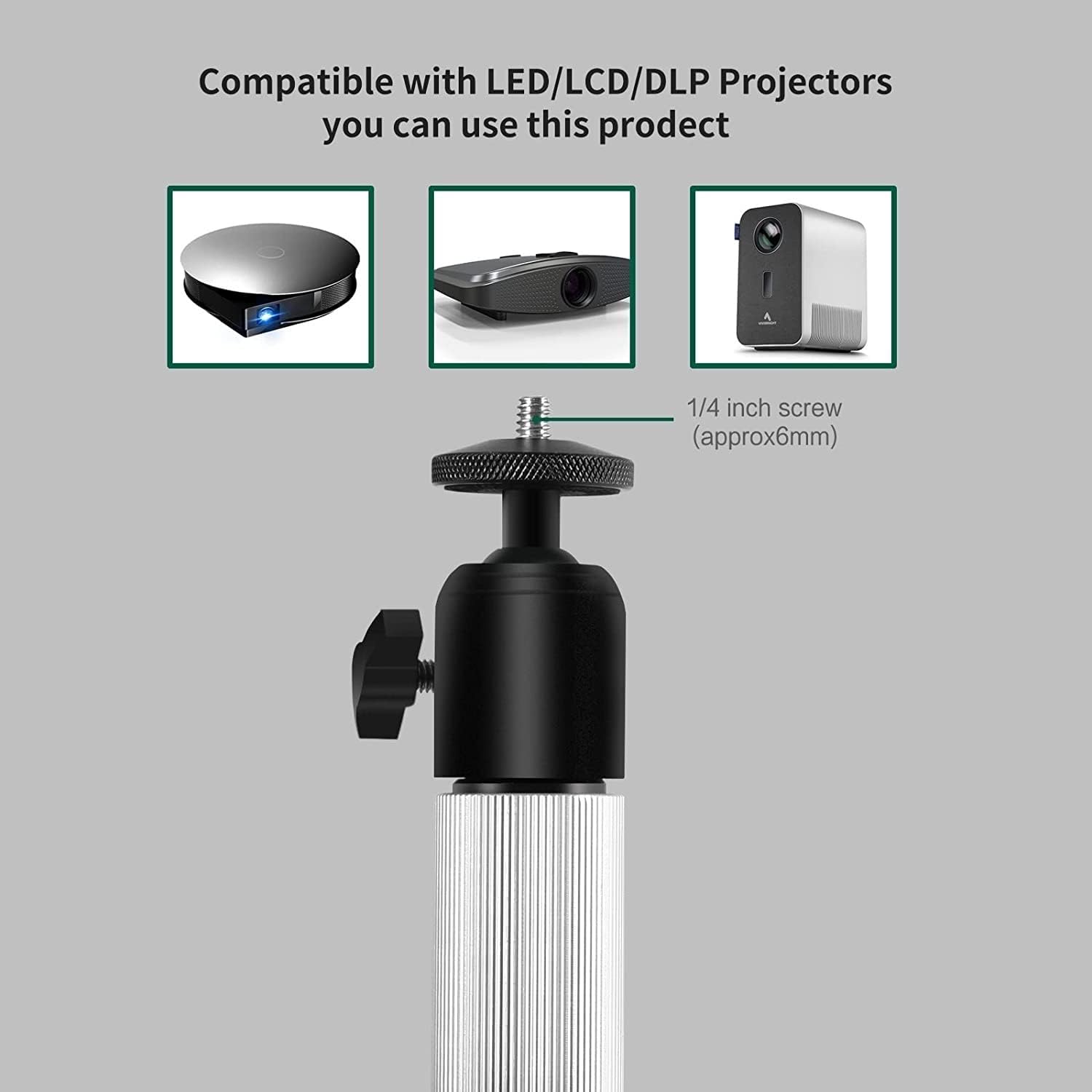 Projector Bracket Projector Floor Stand Portable Projectors Support Mounts Adjustable Height 360° Rotatable for Most Mini Projectors Projector Holder (Color : 1) (1 ) image 4