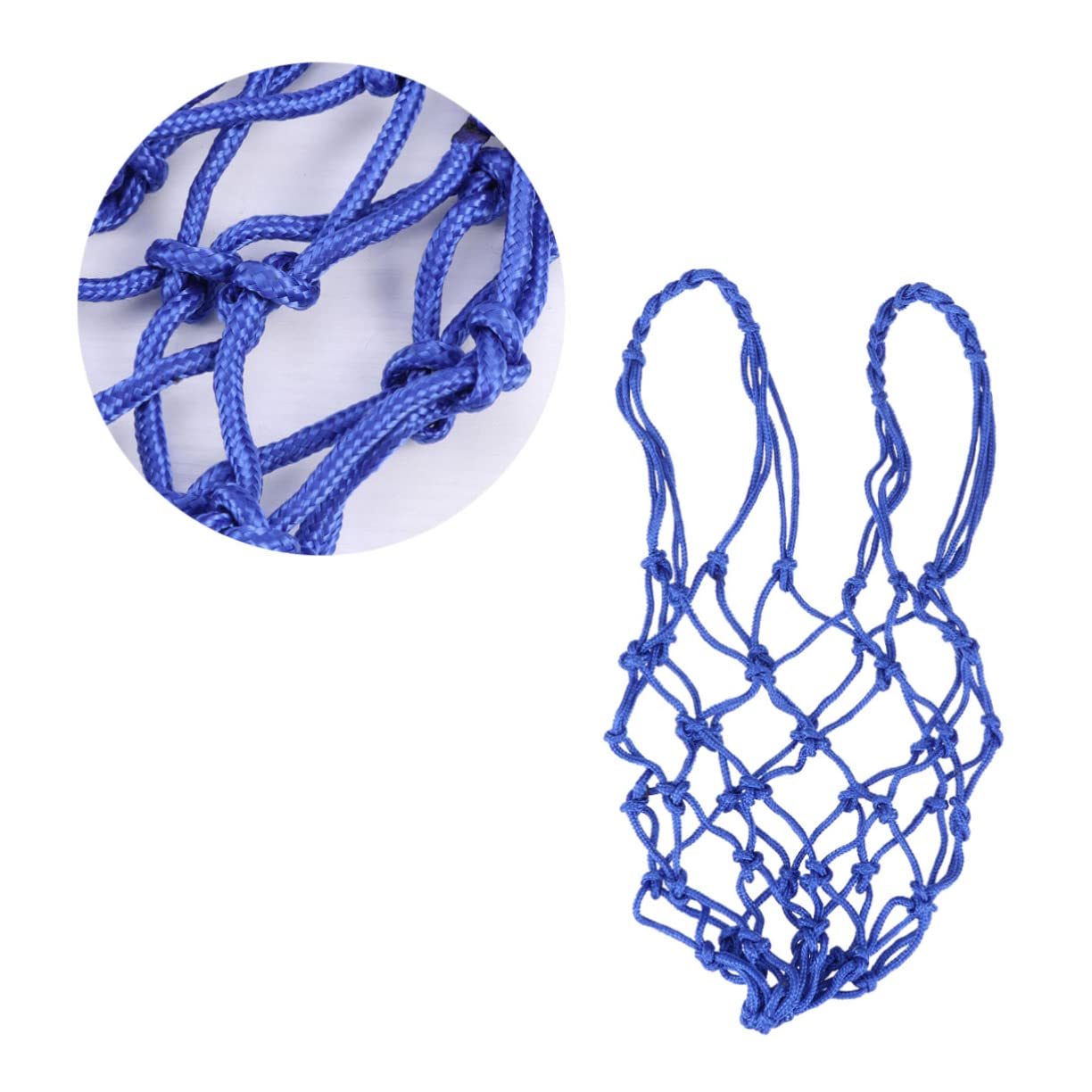 balacoo Heavy Duty Nylon Basketball Drawstring Storage Bag Mesh Carrier for Sports Balls for Schools and Training Institutions Blue Color