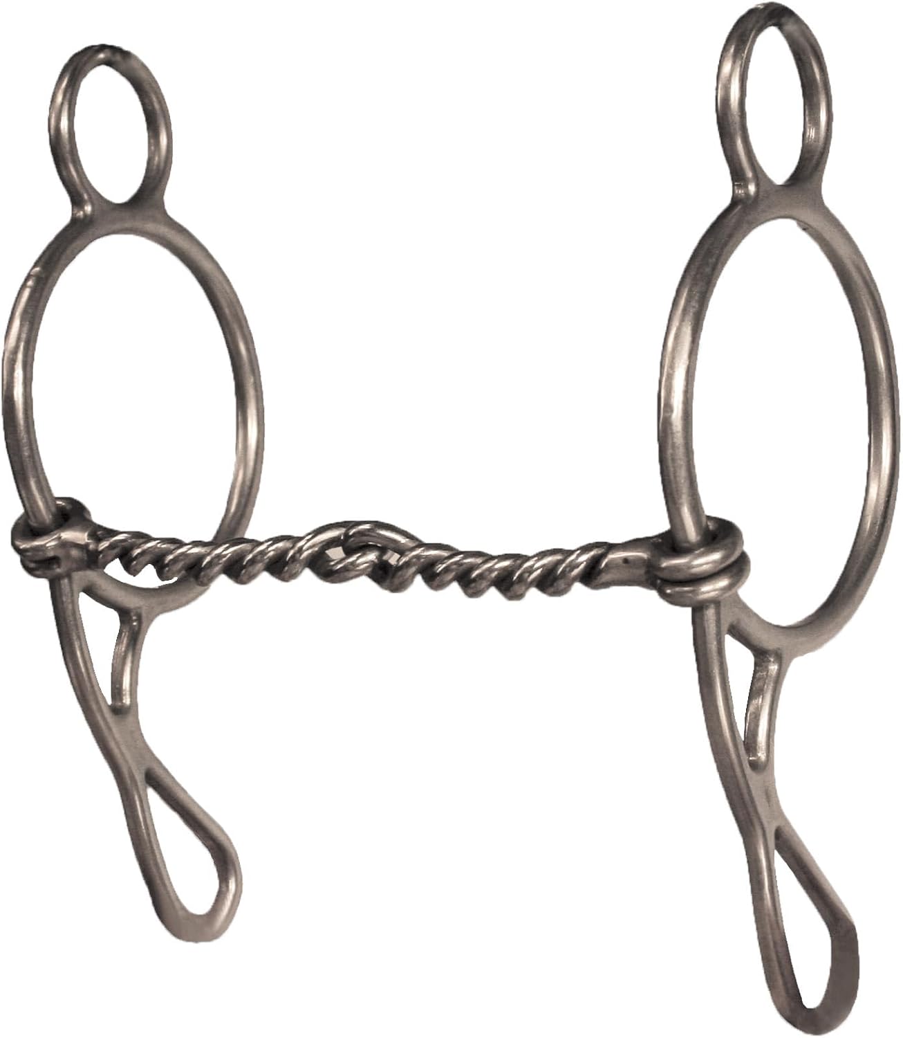 PROFESSIONAL'S CHOICE Wonder Bit Twisted Wire | 7 1/2 Inch Cheek | 5 1/4 Inch Mouthpiece | Versatile Gag Shank Bit | Poll and Bar Pressure Control (EQB-201)