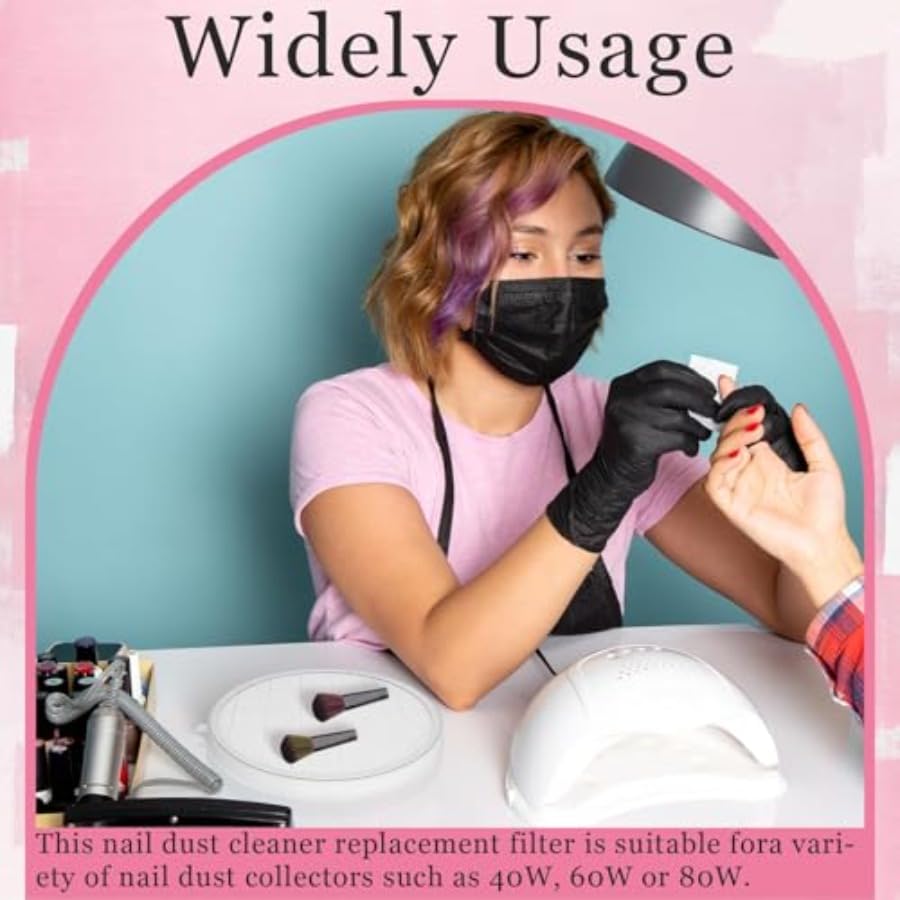 Collettore di polveri per unghie, Confezione da 6 filtri di ricambio for aspirapolveri for unghie da utilizzare con aspirapolveri for unghie in studi di nail art e laboratori casalinghi. Efficace