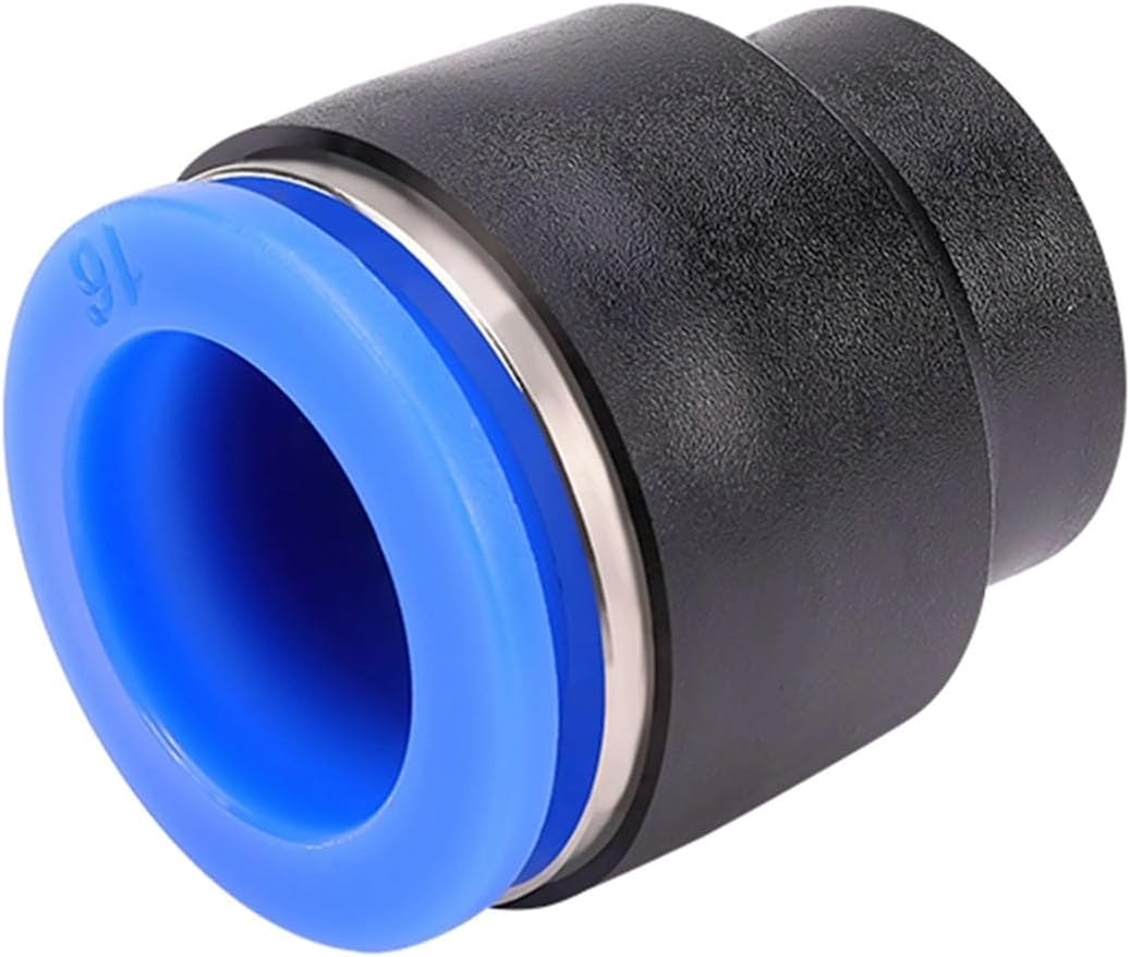 20Pcs PPF-16 Pneumatic Push-in Tube Caps 16mm OD - Quick Insert Air Hose Plugs, Plastic PPF Series Plug Fittings for 16mm Tubes, Leak-Proof Straight Connector Caps