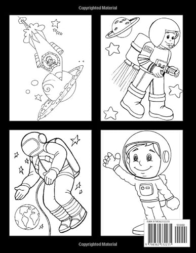 Space Coloring Book For Kids Ages 4-8: Space Coloring Book For Kids