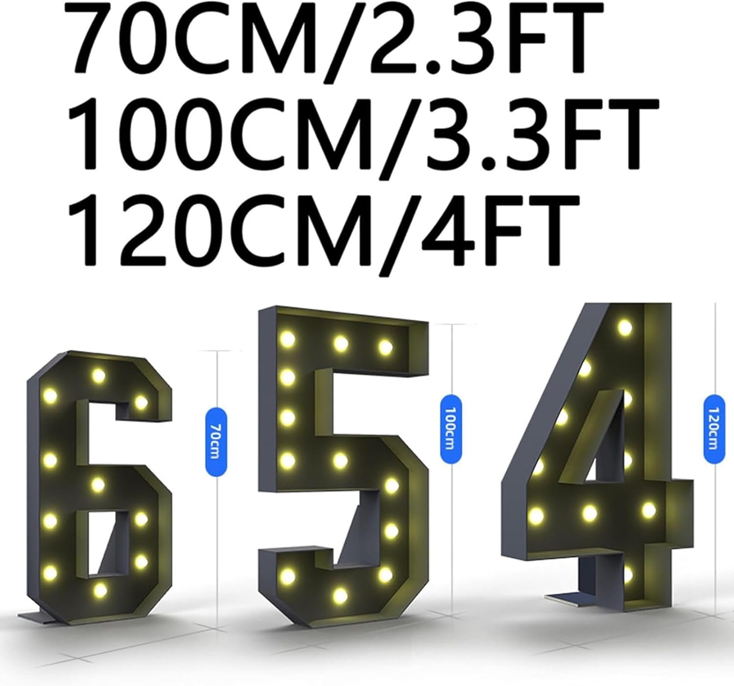 Number 9 100cm Number 9 Illuminated Birthday Black Mosaic Lighted Mosaic Set of Pre-Cut Foam Balloon Panels Warm White Numbers for Party Lamp