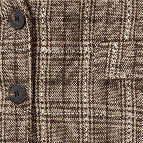 Image of Hopscotch Polycotton Boys Checkered Full-Sleeve Standard Length Pea Coat