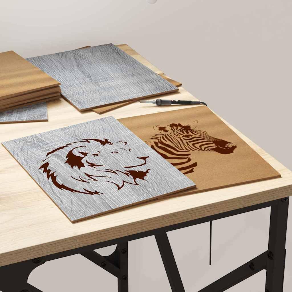Placas decorativas de madera Sonoma gris, 12 unidades, 21 x 30 x 0,27 cm, madera para manualidades, para pintar formas, placas de madera, rotulación, cumpleaños infantiles, juego de manualidades para