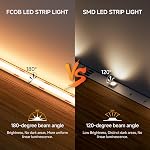 BTF-LIGHTING UL-Listed FCOB COB LED Strip Light 3000K DC24V Dimmable Warm White 10M 480LEDs/m Flexible LED Light Strip 8mm Width for Bedroom TV Backlight Cabinet Home Decor (No Adapter or Controller)