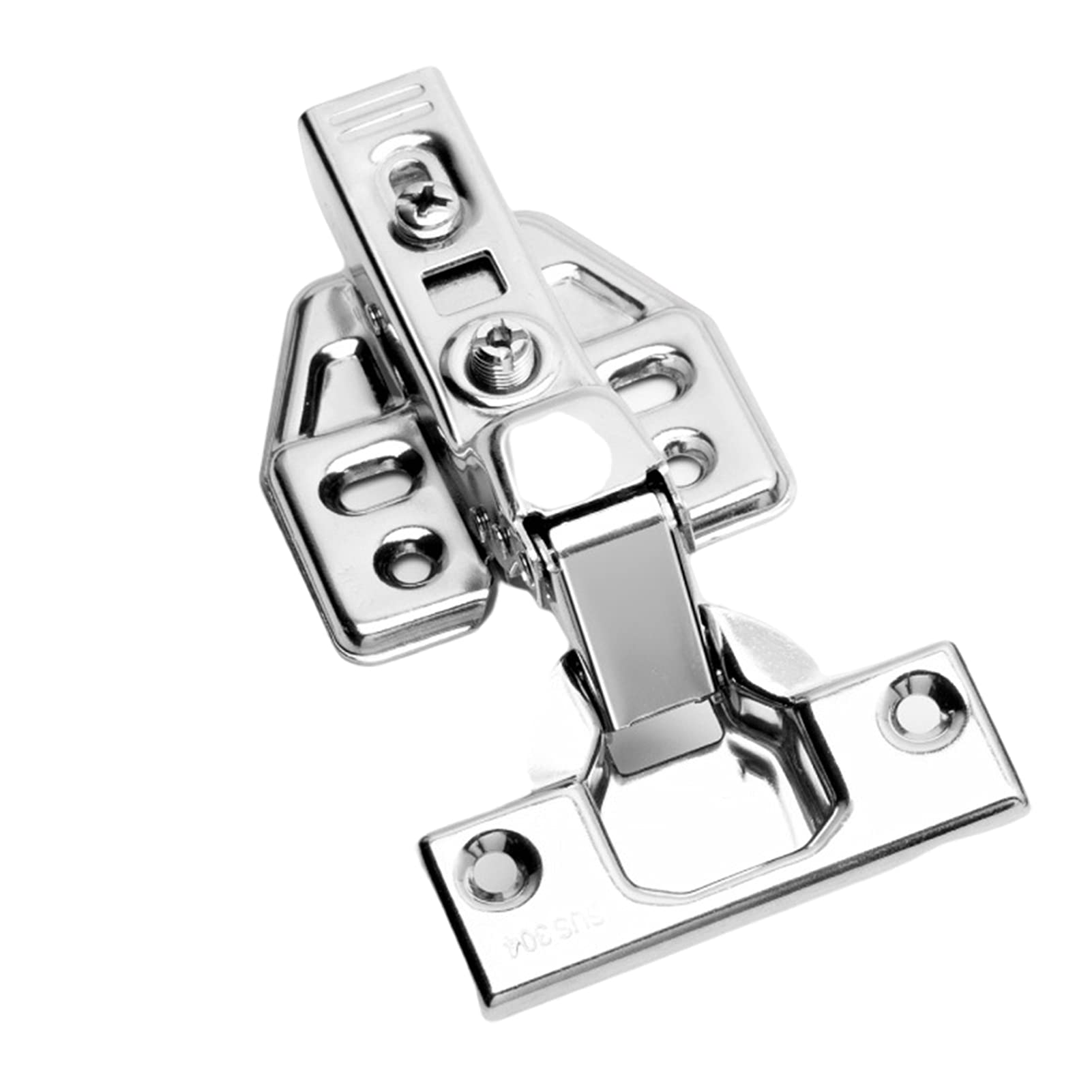 6Pcs Cabinet Hinges, Soft Close Kitchen Door, Mute Hydraulic Hinge Rustproof and Corrosion Resistant for Bathroom Wardrobe,Big Bend(Big Bend)