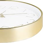 Lafocuse 12 Inch Gold Wall Clock Silent Non Ticking with 3D Numbers, Modern Gold Clocks Battery Operated Horloge Murale for Living Room Bedroom Kitchen