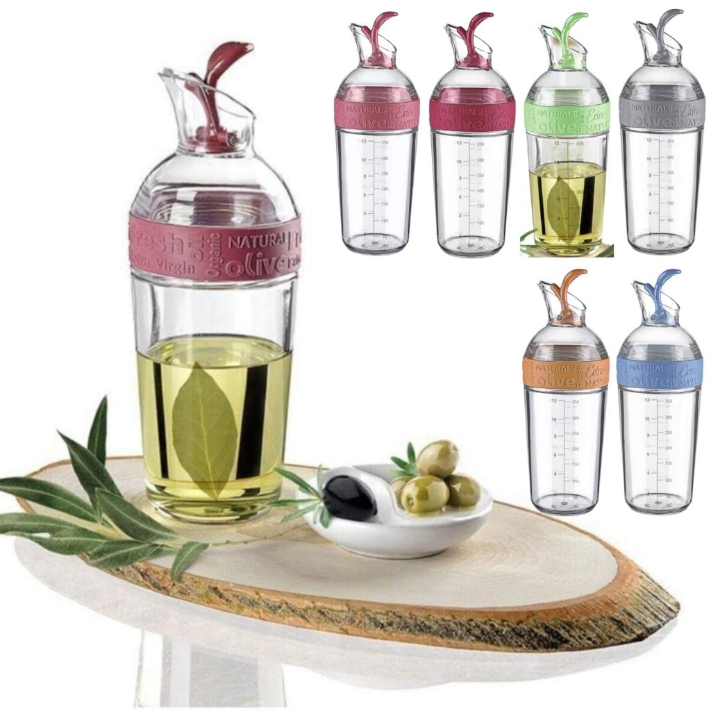 Sızdırmaz Yağdanlık Sosluk Sirke Şişesi 350ml Dekoratif Renkli Ayçiçek Yağı Sıvı Yağ Yağlık Damlatmaz Kapaklı Estetik (Mavi)