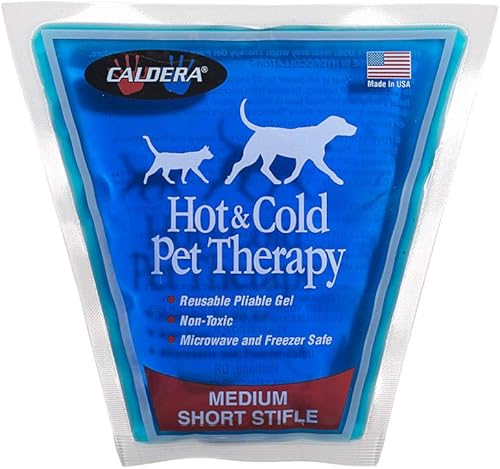 Caldera International, Inc. Pet Therapy Short Stifle Gel Pack, mediano, azul (PG203)