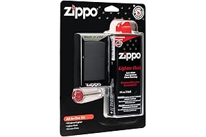 Zippo All-in-One Kit: Windproof Lighter, Butane Fuel, and Lighter Fluid Dispenser