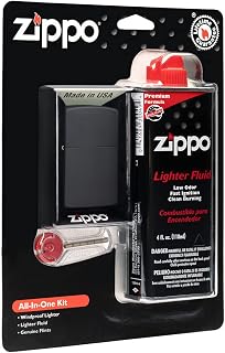 All-in-One Kit with Black Matte Windproof Lighter