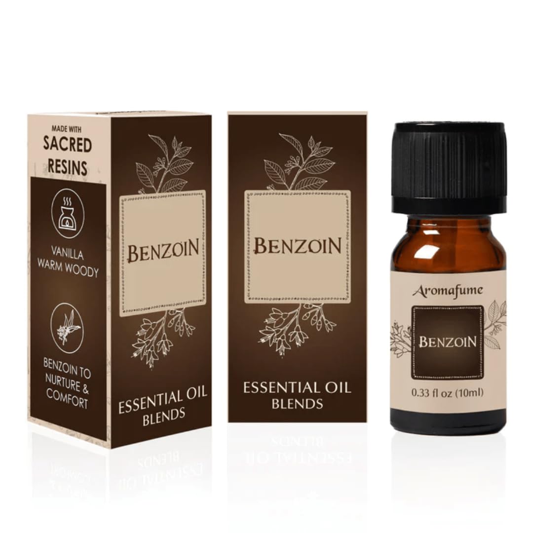Benzoin Resin Essential Oil Diffuser Blend 30ml by Aromafume | Styrax Extract Blended | Native to Indonesia | Promotes peace and help focus during meditation | Charged with Pure Resins