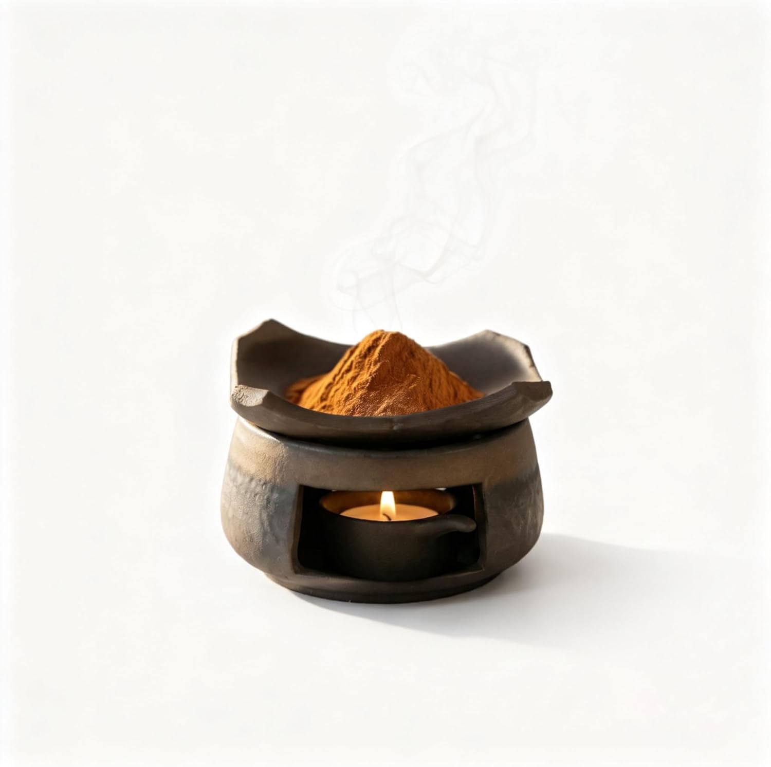 Incense Burner Kit, Ceramic Aromatherapy Burner,Oil Burner,Frankincense Resin Burner,Heat-Resistant roof Tiles for Home Fragrance, Meditation, Relaxation & Bedroom Decor