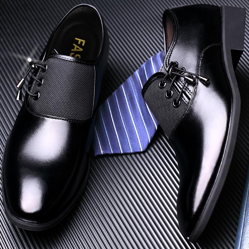 Men Slip on Dress Shoes,Pointed Toe Loafers for Office Wedding Business,Leather Shoes for Men Formal2
